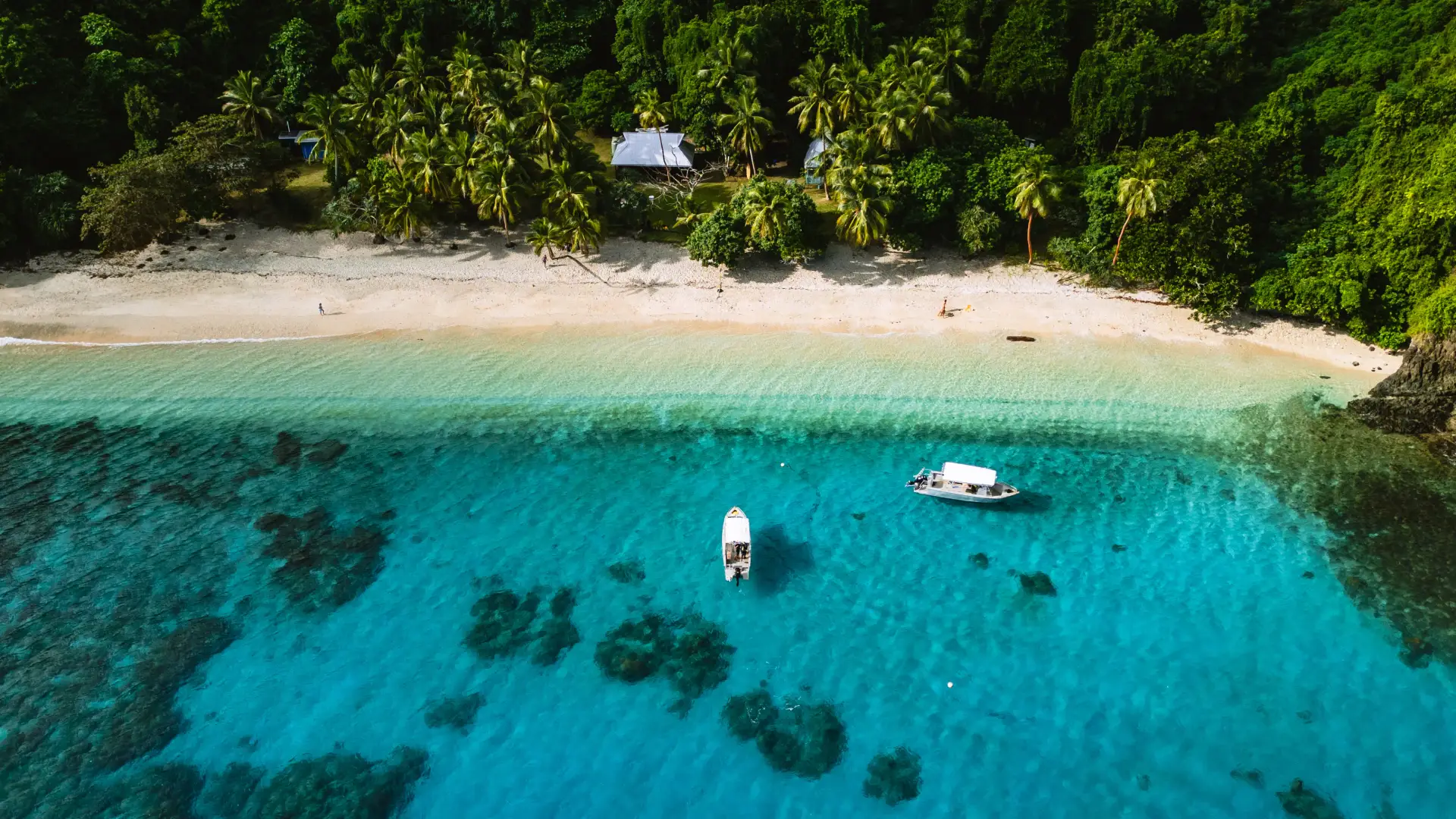 Island excursion aerial Fiji
